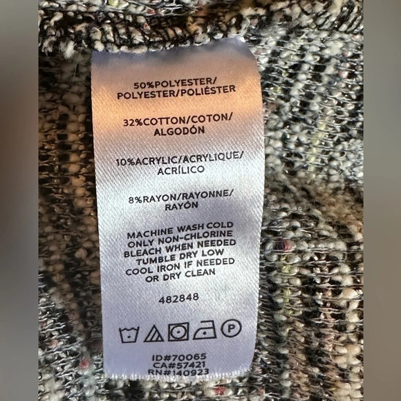 Loft Women’s tunic sweater. Black & white 3/4 length sleeve Size M - Picture 5 of 5